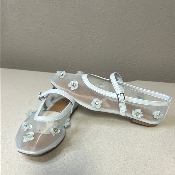 A New Day Light Blue Sheer Floral Flats - Picture 4 of 7